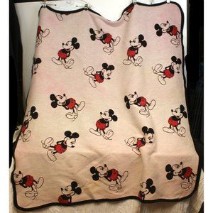 Beacon Blankets Mickey Mouse 55" x 65" Cotton Throw Blanket Red White Navy Blue